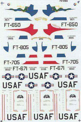 Micro Scale Decals, F80c's: Ramblin-Reck, Seductive Shirley & Others Decals, No. 72-388,  1/72 Scale