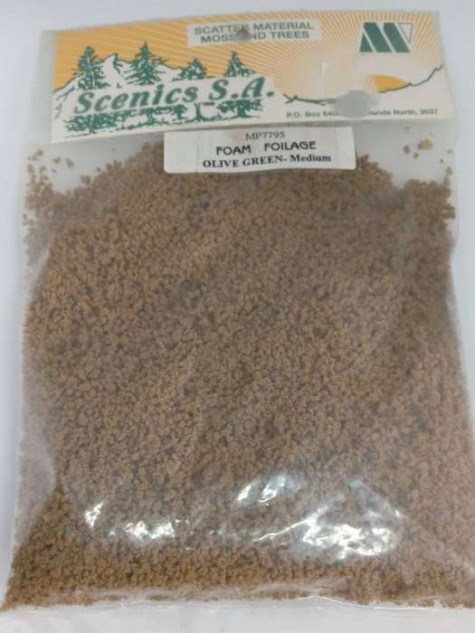 Scenics S.A., Foam Foilage, Olive Green - Medium, MP7795
