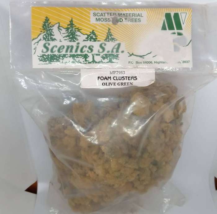 Scenics S.A., Foam Clusters, Olive Green, MP7953