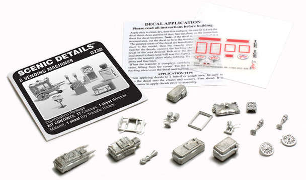 Woodland Scenics, 8 Vending Machines D230 HO Scale