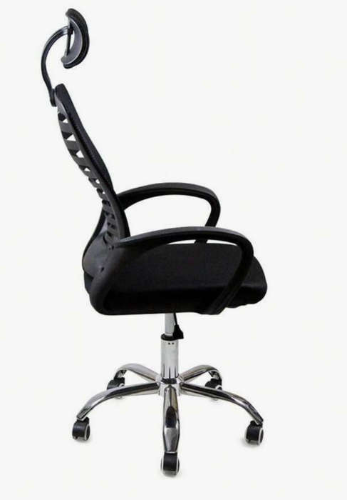 Premium ergonomic mesh chair with headrest and steel base