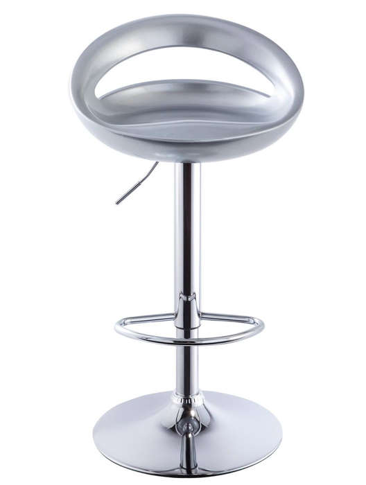 Bar Stools / Kitchen Counter Breakfast Chairs  2 Pack - Silver