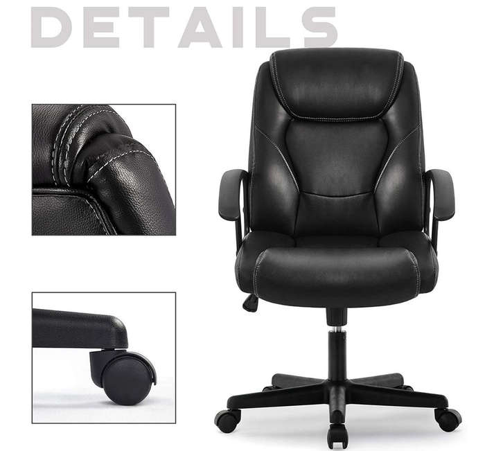 Ergonomic Swivel Desk Chair - Black DISPLAY UNIT LIKE NEW