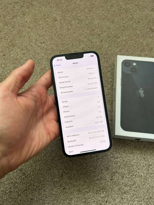 iPhone 13 128gb Dual sim good condition with box and cable 89% battery health