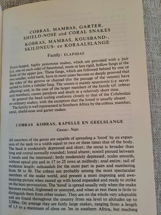 A Field Guide to the Snakes of Southern Africa - V.F.M. FitzSimons