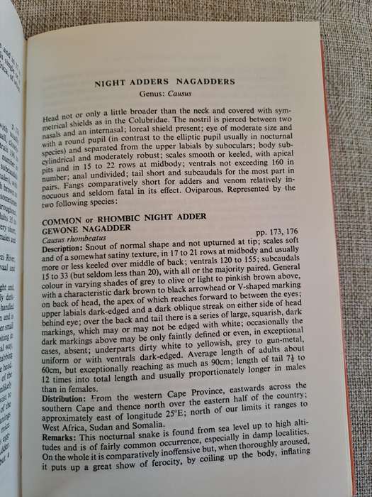 A Field Guide to the Snakes of Southern Africa - V.F.M. FitzSimons