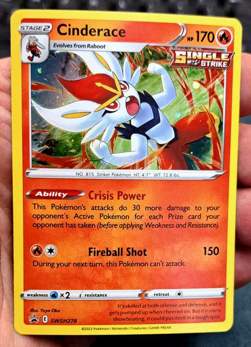 Pokemon Trading Cards - Cinderace - SWSH278 - Holo Promo - NM