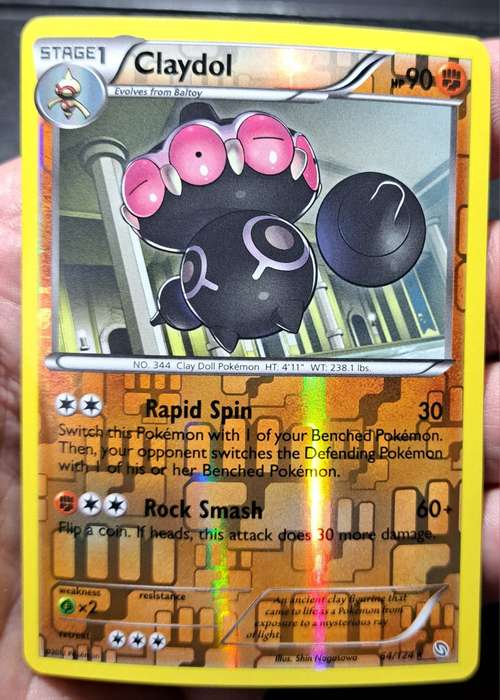 Pokemon Trading Cards - TCG - Claydol - 64/124 - Rare Reverse Holo - 2012  Dragons Exalted - (NM)