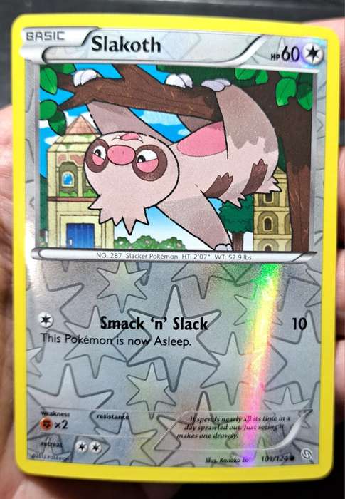 Pokemon Trading Cards - Slakoth - 101/124 - Reverse Holo - 2012  Dragons Exalted - (NM)