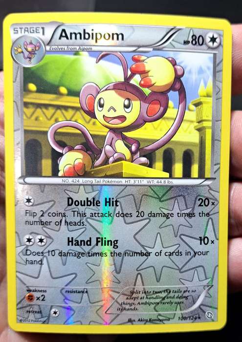 Pokemon Trading Cards - Ambipom - 100/124 - Rare Reverse Holo - 2012  Dragons Exalted - (NM)