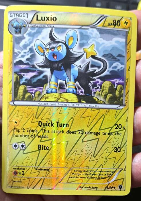 Pokemon Trading Cards - TCG - Luxio - 45/99 - Reverse Holo - Next Destinies - NM