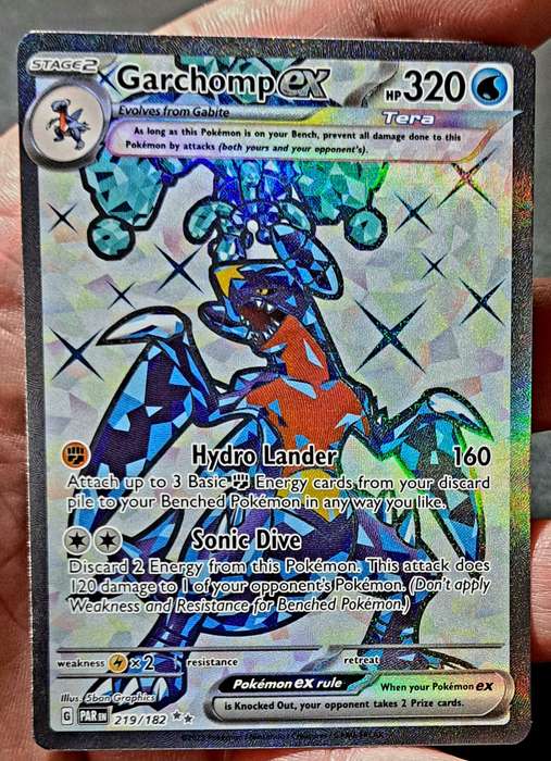 Pokemon Trading Cards - Garchomp ex (219/182) - Paradox Rift - NM