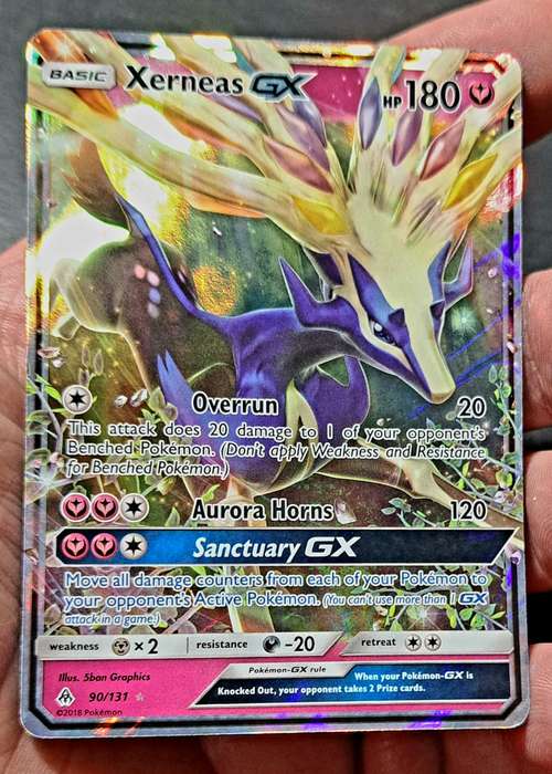 Pokemon Trading Cards - Xerneas GX - 90/131 - Ultra Rare Sun & Moon: Forbidden Light Singles - NM