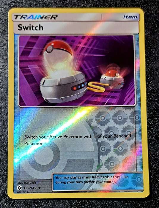 Pokemon Trading Cards - TCG - Switch - 132/149 - Reverse Holo - Sun & Moon (Base Set) Singles - NM