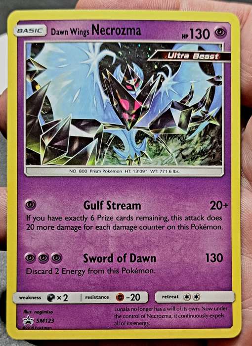 Pokemon Trading Cards - Dawn Wings Necrozma - SM123 - Cosmos Promo - Sword & Shield Promos - NM