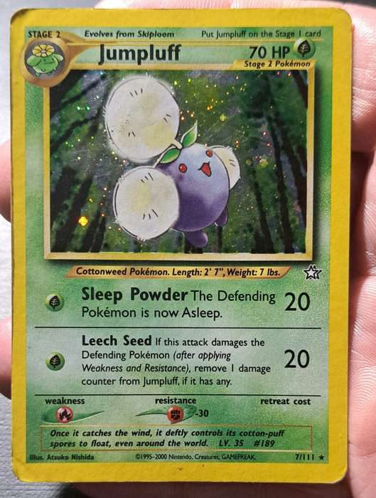 Pokemon Trading Cards - Jumpluff - 7/111 - Holo - Unlimited Neo Genesis - MOD