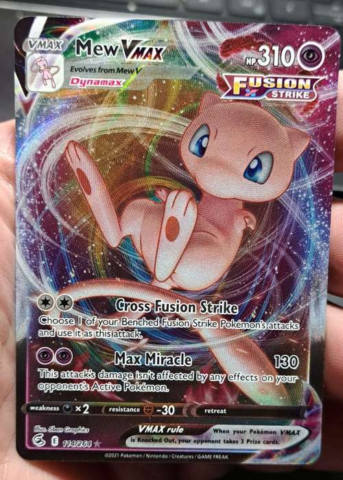 Pokemon Trading Cards - Mew VMAX - 114/264 - Ultra Rare Sword & Shield: Fusion Strike Singles - NM