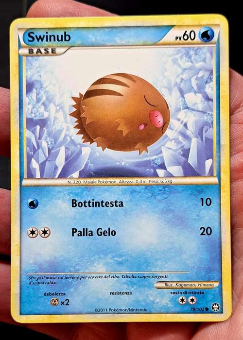 Pokemon Trading Cards - Swinub - 79/102 - HGSS - Triumphant Singles - VLP/NM