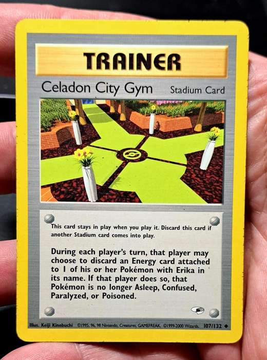 Pokemon Trading Cards - Celadon City Gym - 107/132 - Uncommon Unlimited Gym Heroes Unlimited - LP/NM