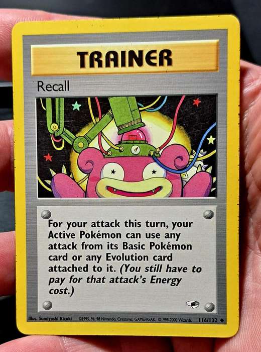Pokemon Trading Cards - Recall - 116/132 - Uncommon Unlimited Gym Heroes Unlimited Singles - LP/NM