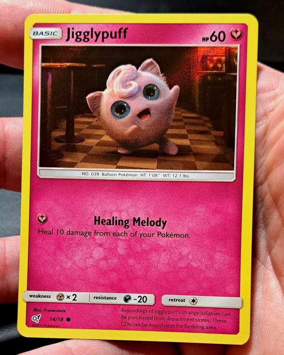 Pokemon Trading Cards - Jigglypuff - 14/18 - Holo Detective Pikachu Singles - NM
