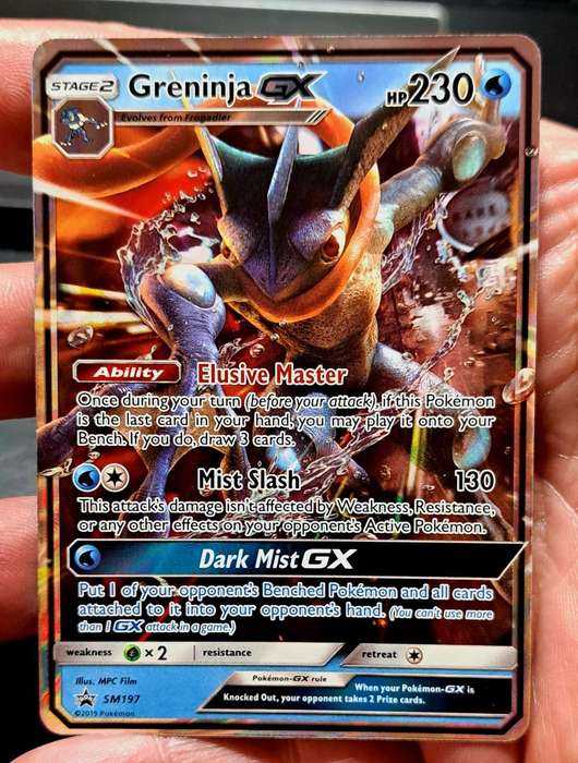 Pokemon Trading Cards - Greninja GX - SM197 - Promo Pokemon Sun & Moon Promos - NM