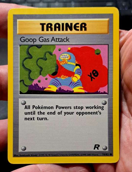 Pokemon Trading Cards - Goop Gas Attack - 78/82 - Common Unlimited Team Rocket Unlimited Singles -LP