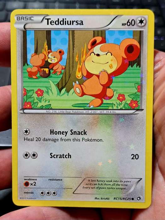 Pokemon Trading Cards - Teddiursa - RC15/RC25 - Black & White 11: Legendary Treasures Sin - NM