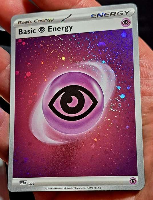Pokemon Trading Cards - Basic Psychic Energy - SVE005 - Galaxy Holo Scarlet & Violet 151  - NM