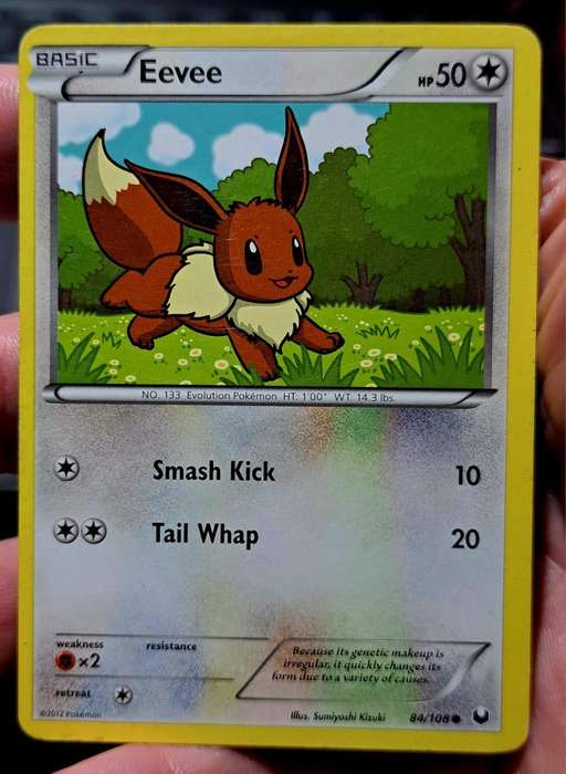 Pokemon Trading Cards - Eevee - 84/108 - Common Black & White 5: Dark Explorers Singles - LP