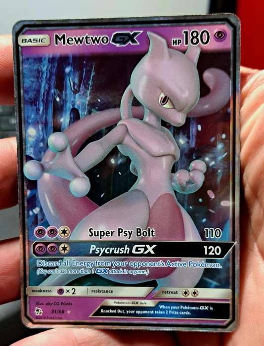 Pokemon Trading Cards - Mewtwo GX - 31/68 - Ultra Rare Hidden Fates Singles - NM