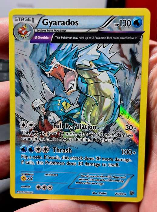 Pokemon Trading Cards - Gyarados - 21/98 - Full Art Holo Rare XY: Ancient Origins Singles - NM
