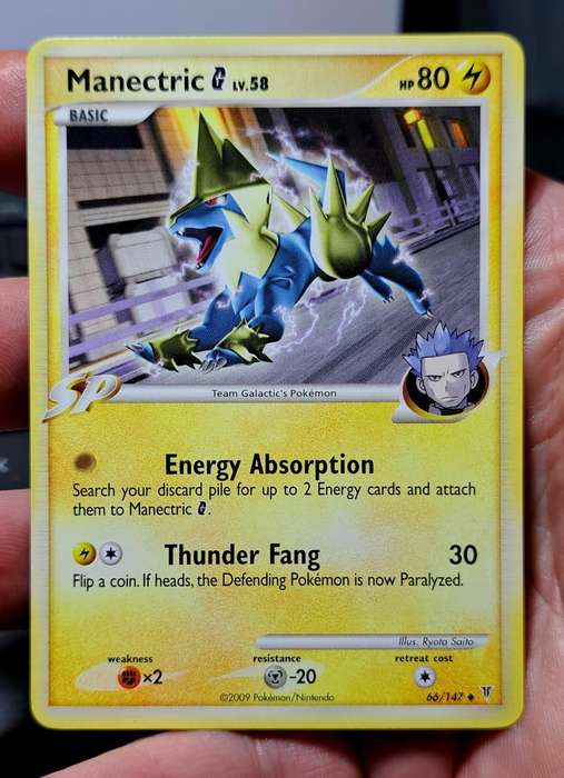 Pokemon Trading Cards - Manectric G - 66/147 - Uncommon Platinum: Supreme Victors Singles - NM