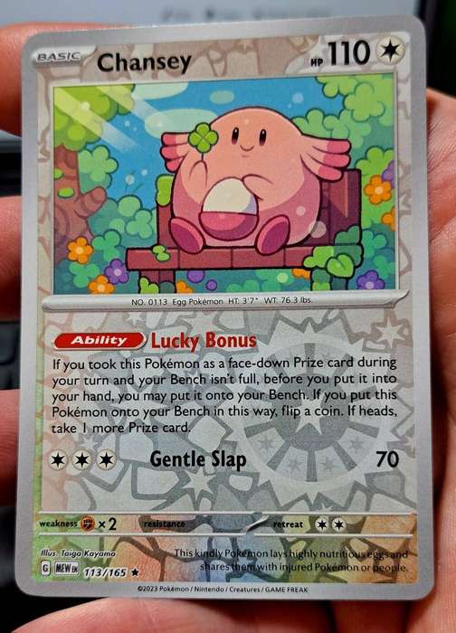 Pokemon Trading Cards - Chansey 113/165 - Reverse Holo - Pokemon 151 Singles - NM