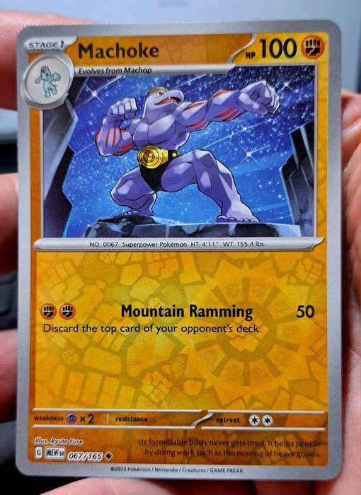 Pokemon Trading Cards - Machoke 067/165 - Reverse Holo - Pokemon 151 Singles - NM