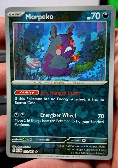 Pokemon Trading Cards - Morpeko - 121/182 - Reverse Holo - Paradox Rift Singles - NM