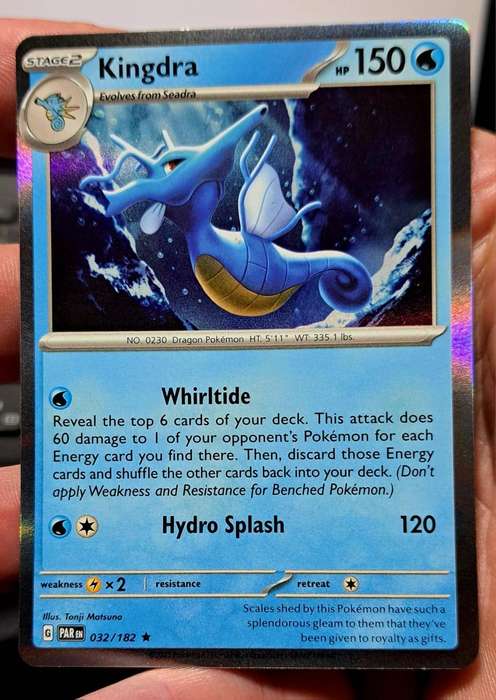 Pokemon Trading Cards - Kingdra - 032/182 - Holo - Paradox Rift - NM