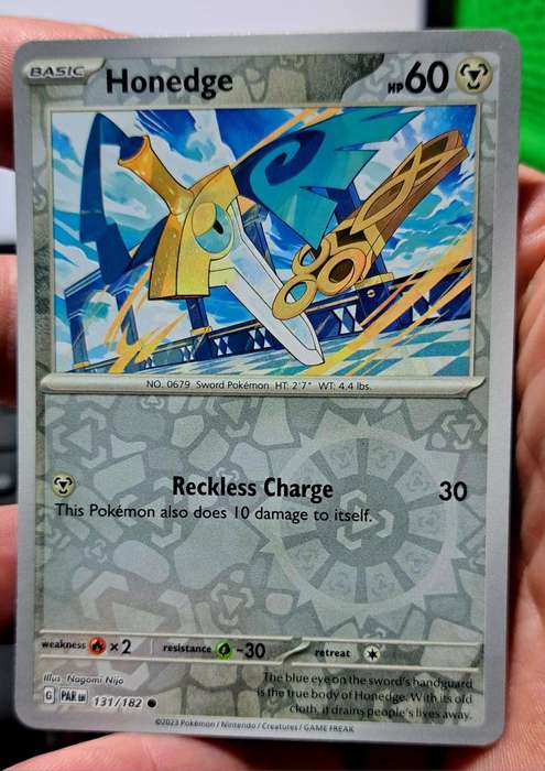 Pokemon Trading Cards - Honedge - 131/182 - Reverse Holo - Paradox Rift Singles - NM