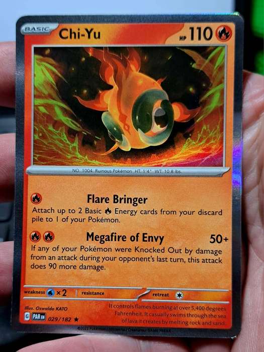 Pokemon Trading Cards - Chi-Yu - 029/182 - Holo - Paradox Rift - NM
