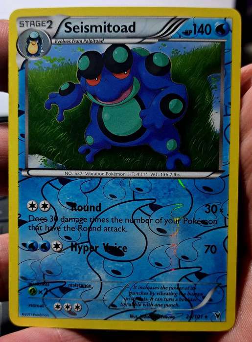 Pokemon Trading Cards - Seismitoad - 24/101 - Reverse Holo - B&W Noble Victories - NM