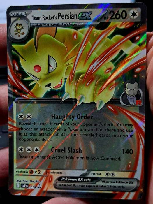 Pokemon Trading Cards - Team Rocket's Persian Ex -218 Black Star Promo - Destined Rivals - NM