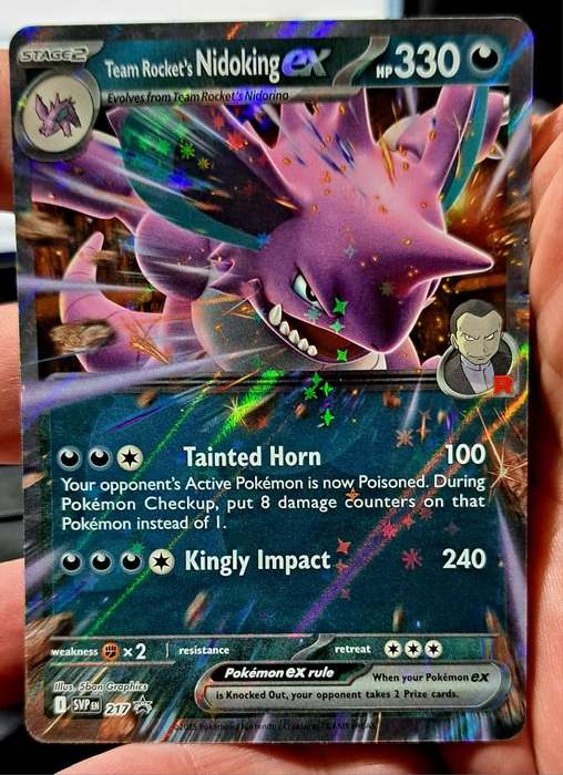 Pokemon Trading Cards - Team Rocket's Nidoking Ex #217 Black Star Promo - Destined Rivals - NM