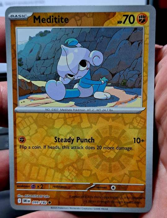Pokemon Trading Cards - Meditite - 099/182 - Ultra Rare - Destined Rivals - NM
