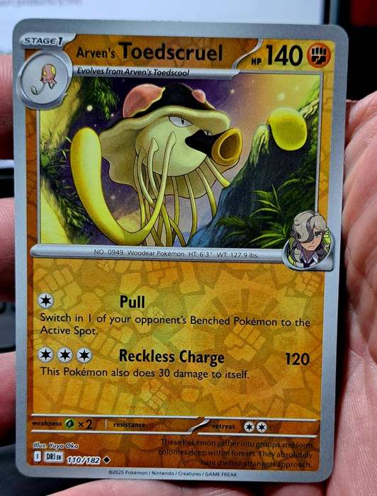 Pokemon Trading Cards - Arven's Toedscruel - 110/182 Reverse Holo - Destined Rivals - NM