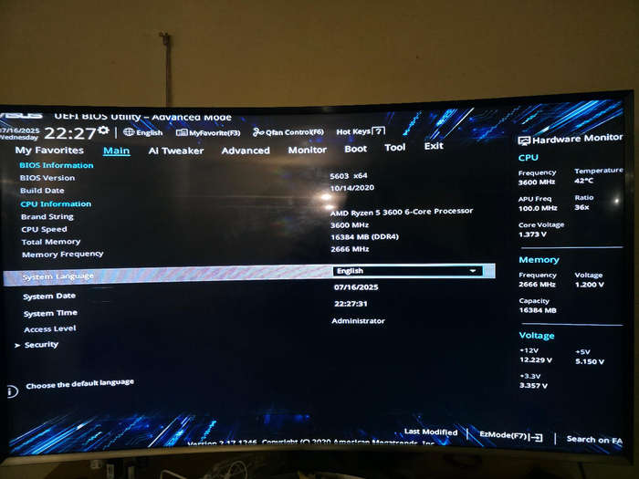 PC Box - Ryzen 5 3600, A320M, 16gb RAM, 500gb SSD, 1030 2gb