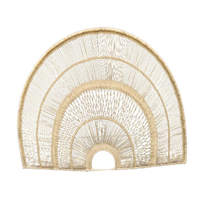 Malawi Cane half-moon 3/4 bed head board