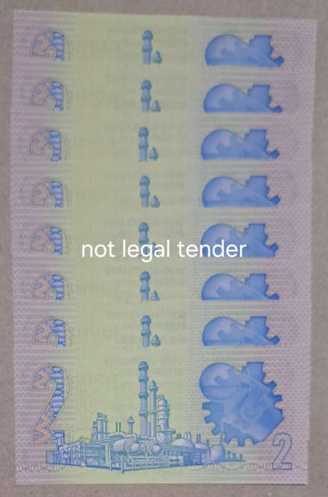 8 Two Rand Bank Notes in Serail Number Sequence "BL 2352169 to 2352176 " NEW Notes "