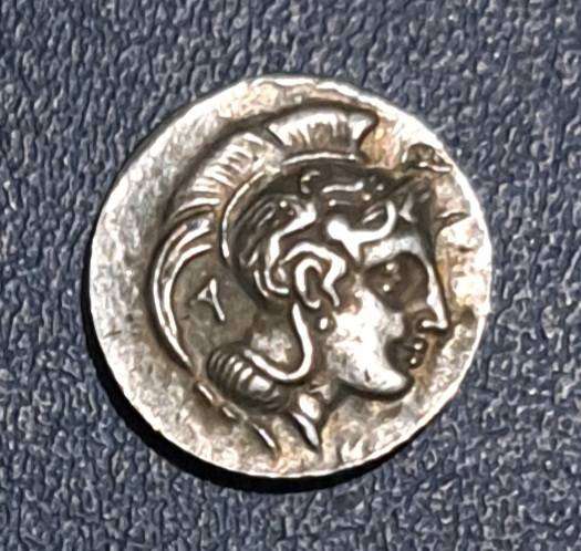 Ancient Greek Anthena Lion Wisdom Coin.