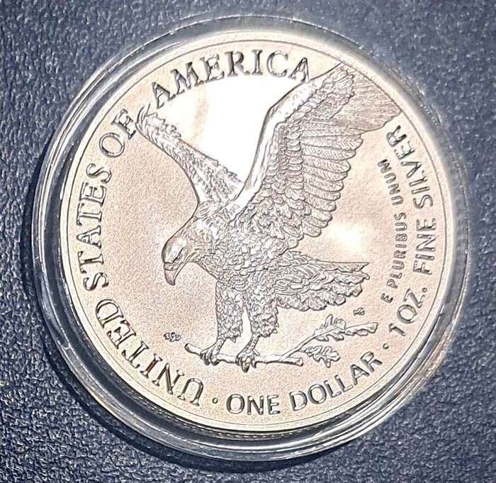 2025 Walking Library/Eagle Rounds/USA-1oz One Dollar Commemaritive Coin New in Capsule.Silver Plated