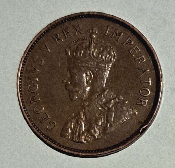 Nice 1935 Union of South Africa Half-Penny AU Details.